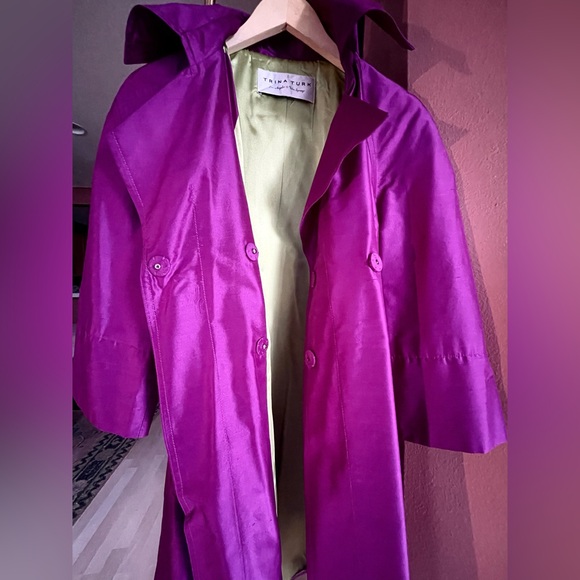 Trina Turk Magenta Pea Coat - Picture 6 of 17